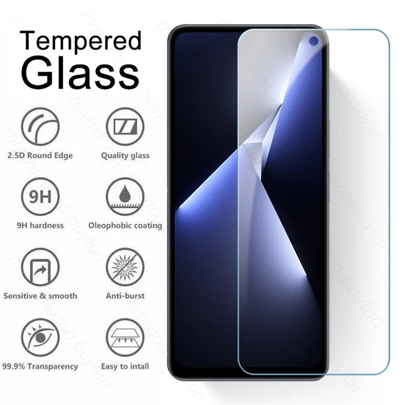 2-In-1 Camera Les Screen Protector Tempered Glass For Tecno Pova5 Pova 5 Pro X Free Fire 4G 2023 LH7n,LH8n 6.78\