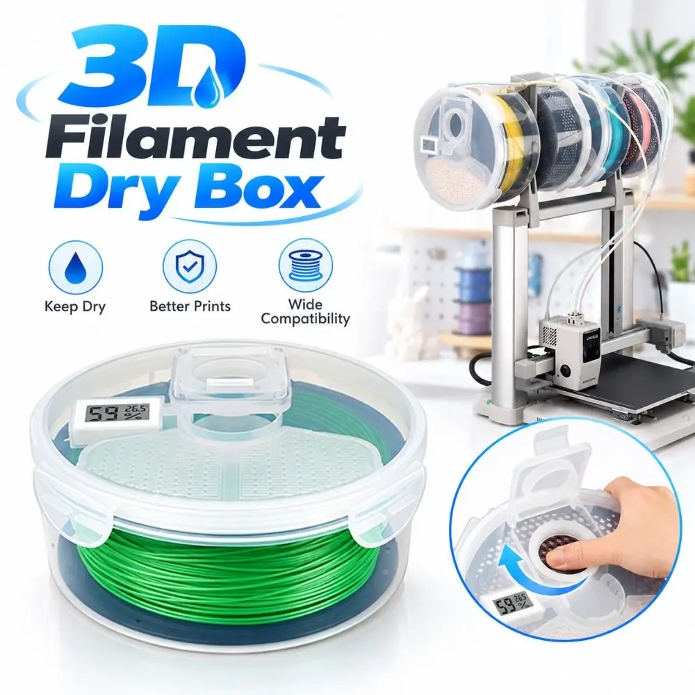 Dustproof 3D Printing Filament Dry Box 1KG Wall-Mounted 3D Printing Filament Sealed Box Anti-Moisture