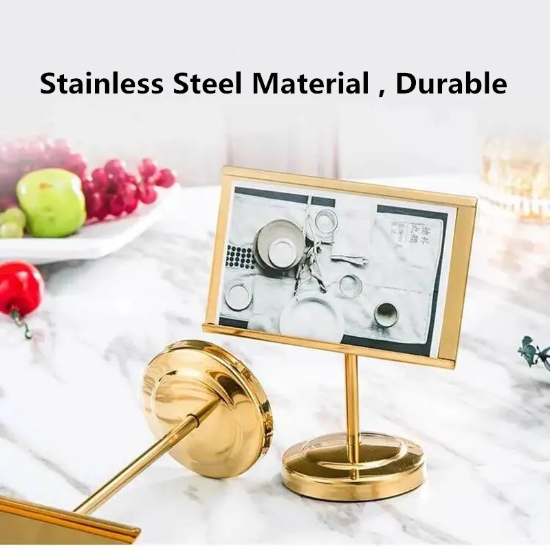Small Metal Table Number Place Card Holder Wedding Reception Menu Paper Picture Holder Price Label Holder Stand