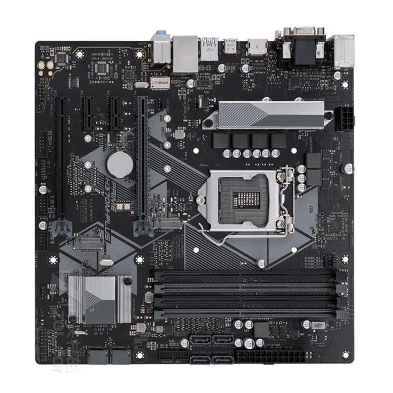 Placas-mãe usadas para Intel H370 Desktop Mainboard, PRIME H370M-PLUS, LGA 1151, DDR4, 64GB, M-ATX, M.2, NVME, SATA III, USB 3.0