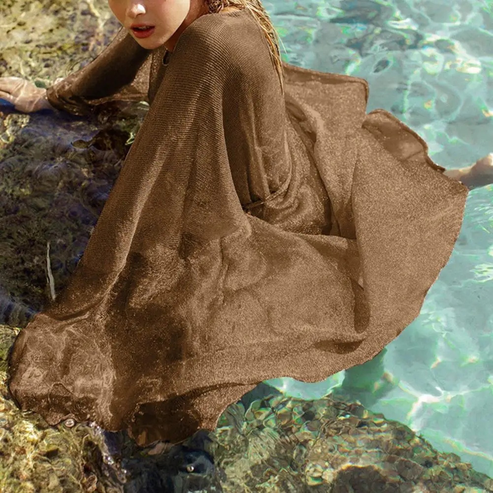 طويلة الأكمام الشمس ملابس السباحة سترة حزام تألق شبكة مثير بيكيني التستر للشاطئ Maiô Xale Protetor الشمسية دا برايا