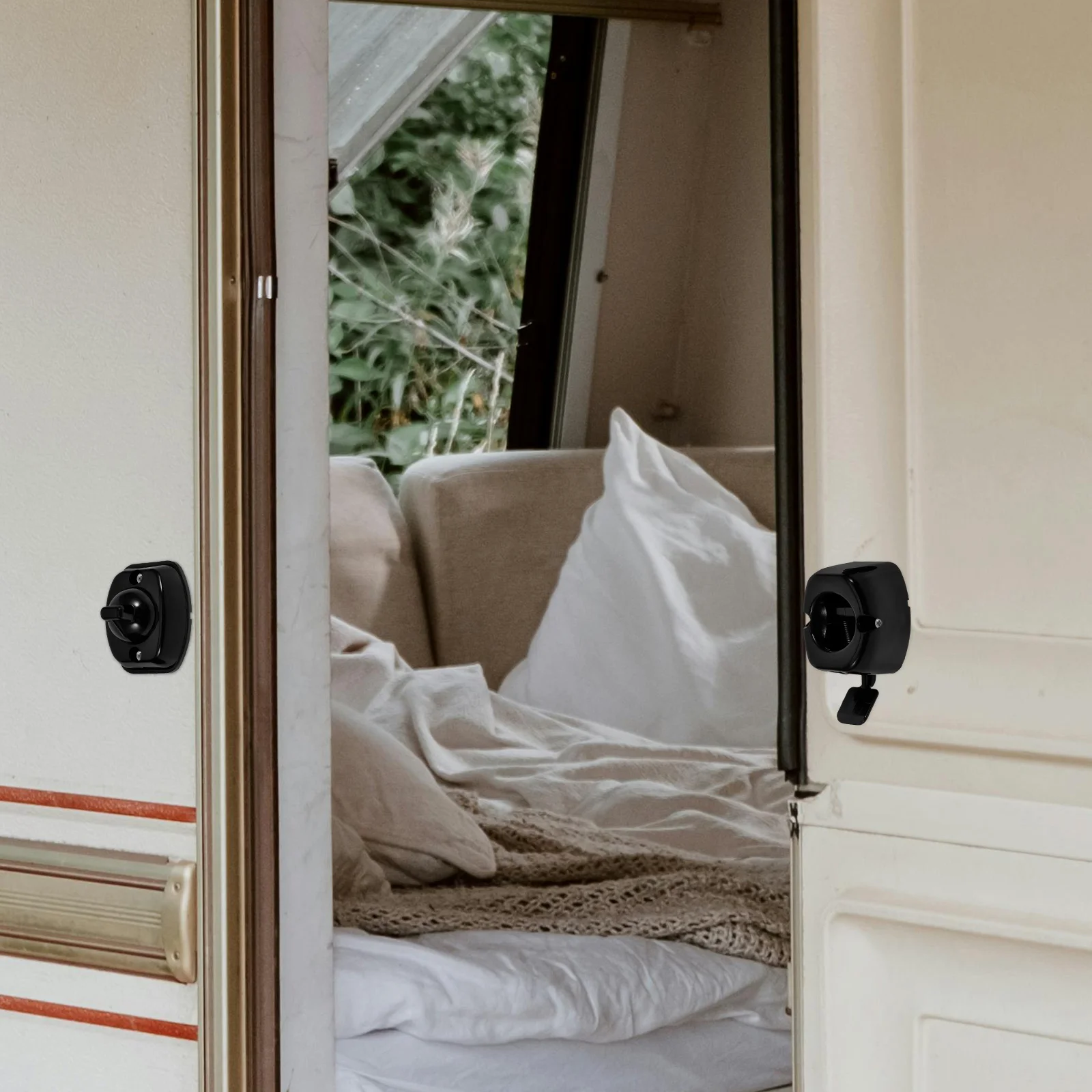 

1 set Door Hook Trailer Parts Holder Exterior Doors Catch Latch Keeper Secure Solution Closed