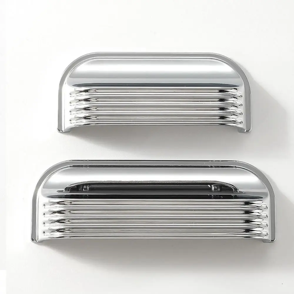 Zinc Alloy Material Cabinet Pulls Hammered Texture Brushed Gold Finish Drawer Pulls Curved Edges Design Solid Construction