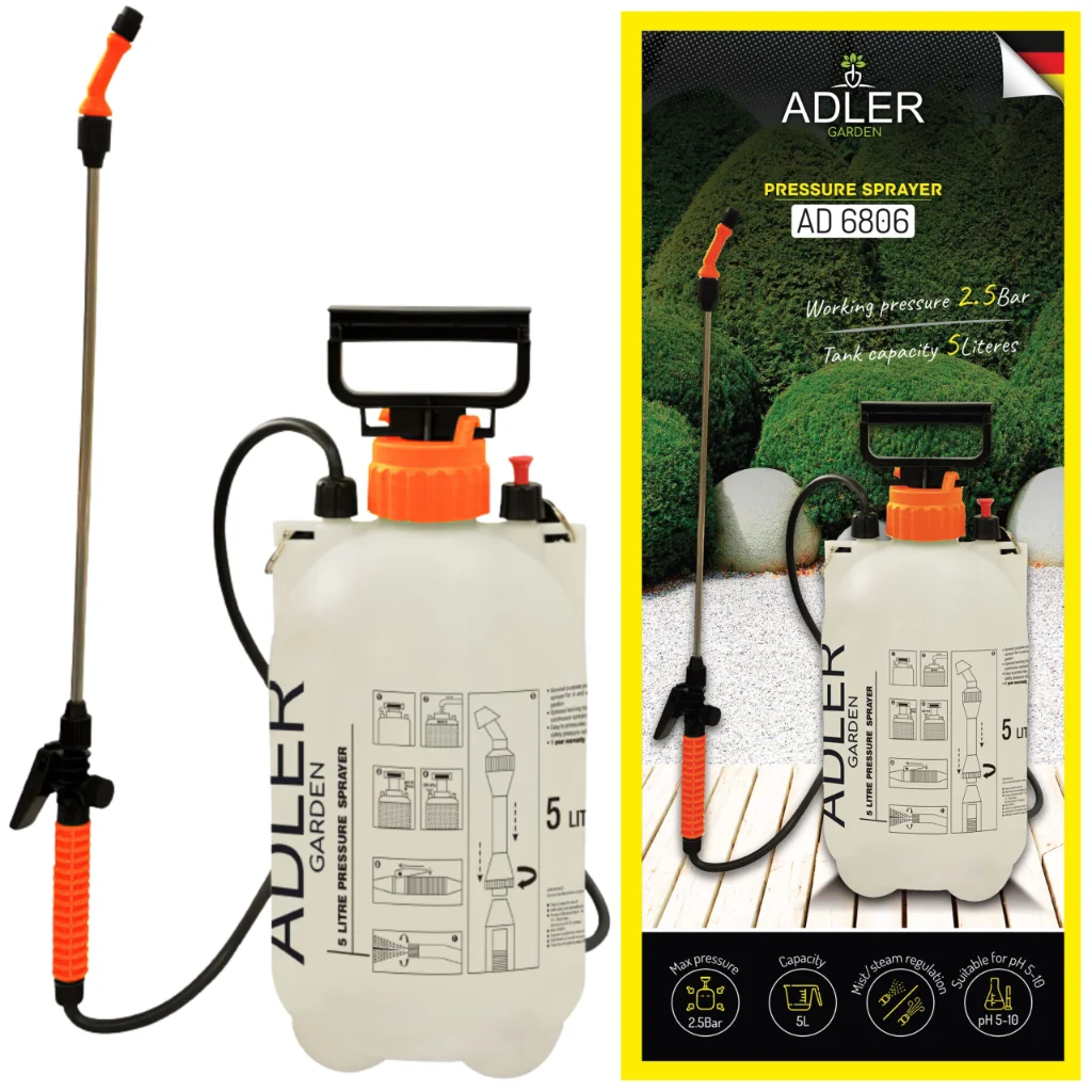 OPERADOR DE PRESIÓN manual Lanza REGULADORA de gran capacidad 5L