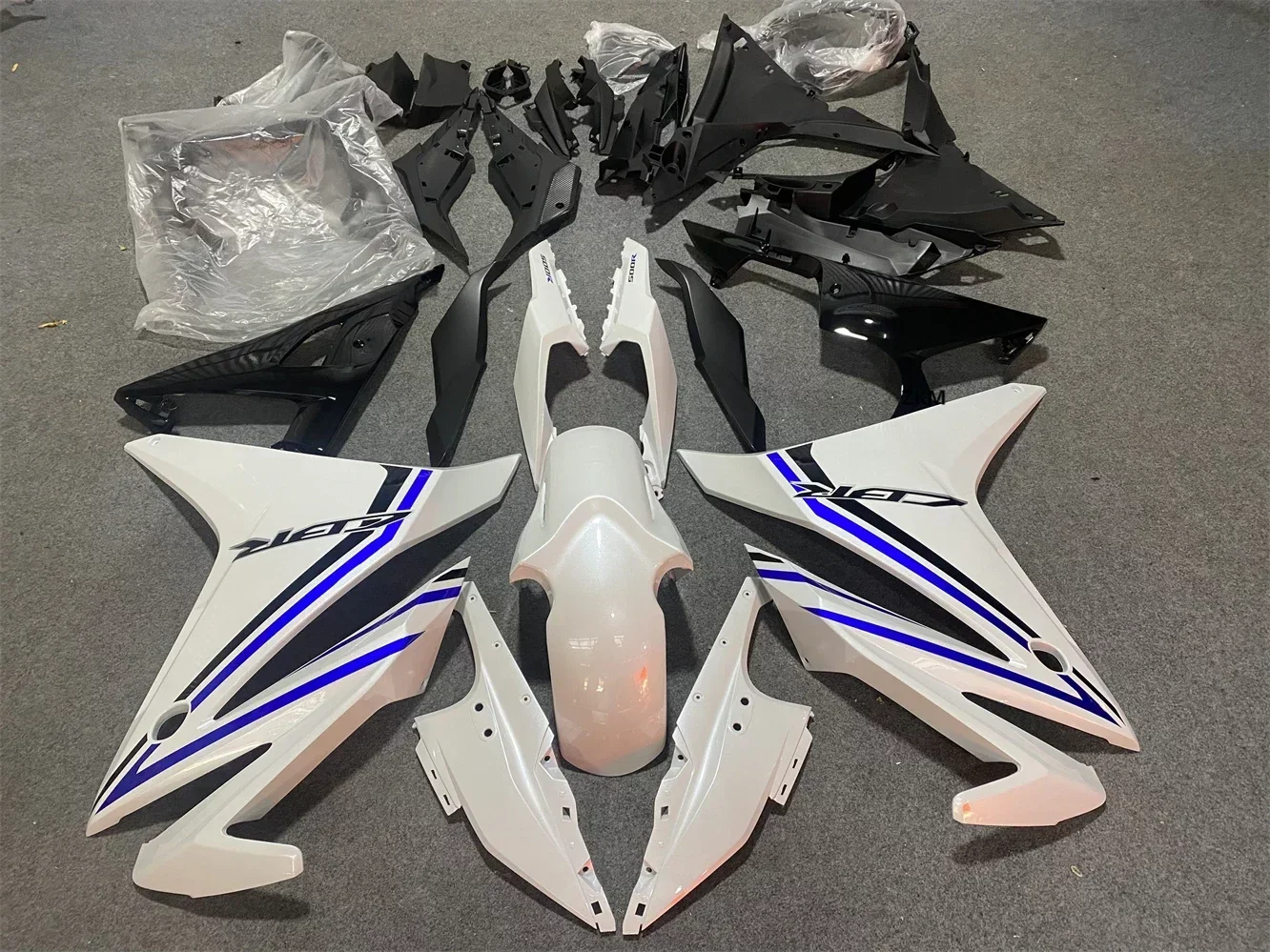 

Injection Fairing kit for CBR500 CBR500R 2016 2017 2018 Motorcycle Accessories cbr 500 16 17 18 Blue and white fairings