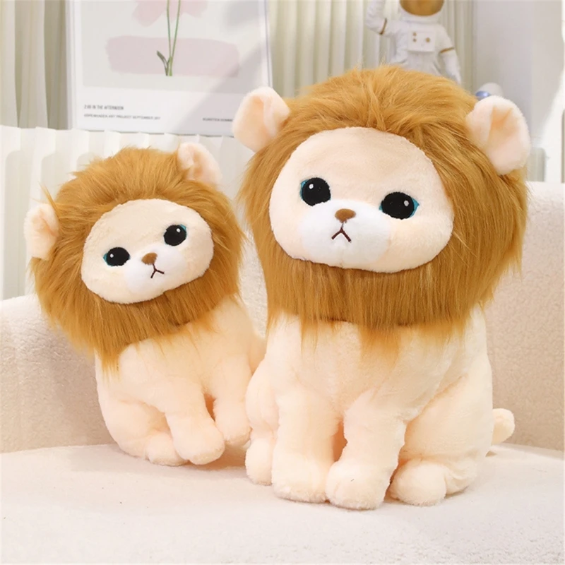 

32cm Stuffed Sitting Lion Cartoon Animals Lion Cartoon Plush Toy for Home Decor Children Birthday Gift