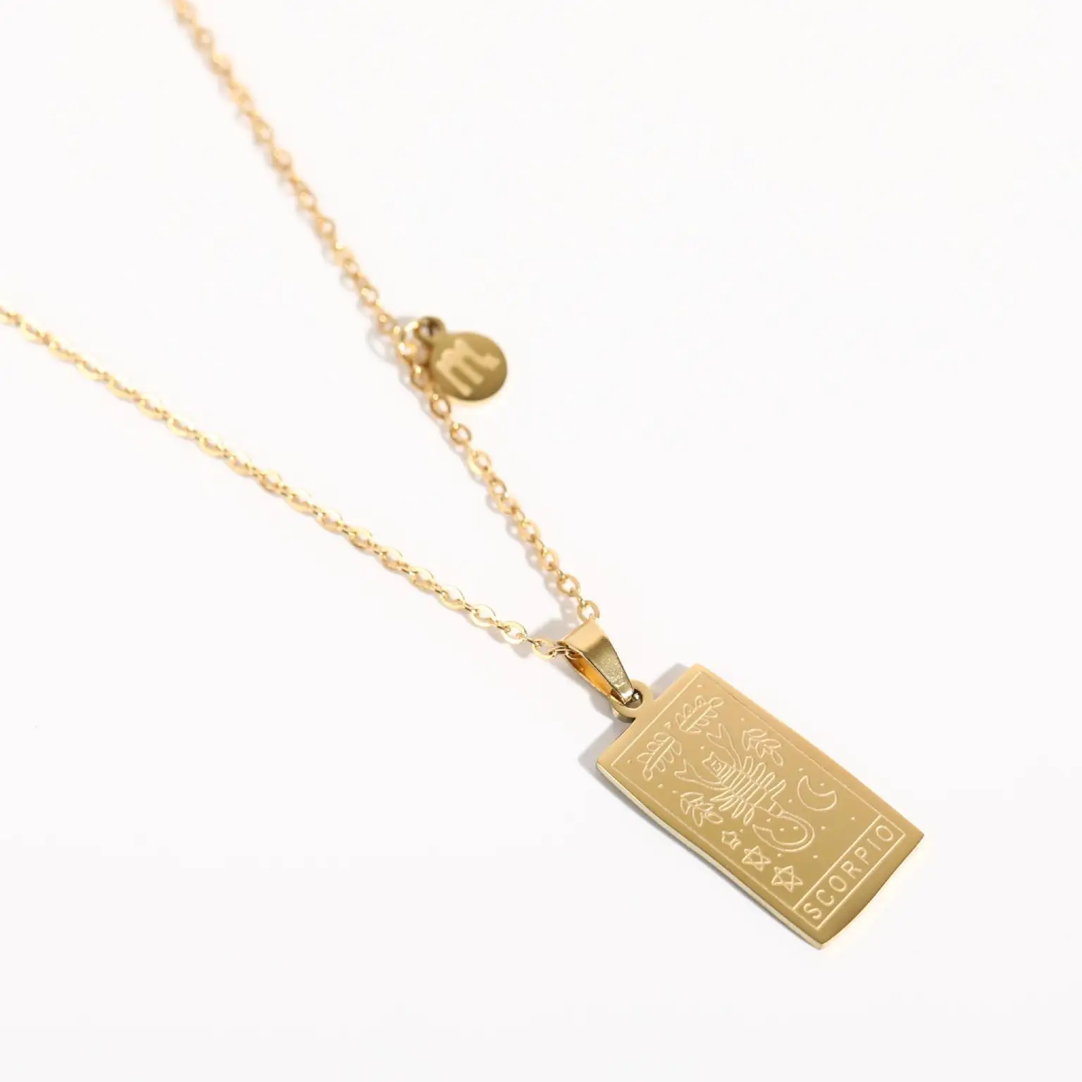 Vintage 12 Constellations Tarot Stainless Steel Necklace