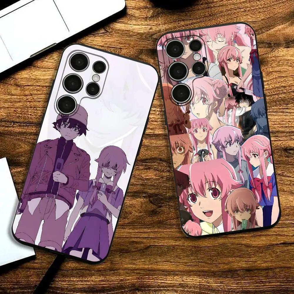 Future Diary Yuno Yukiteru Phone Case For Samsung S24,25,23,22,21,20 Plus Ultra 5G Lite Shockproof Cover
