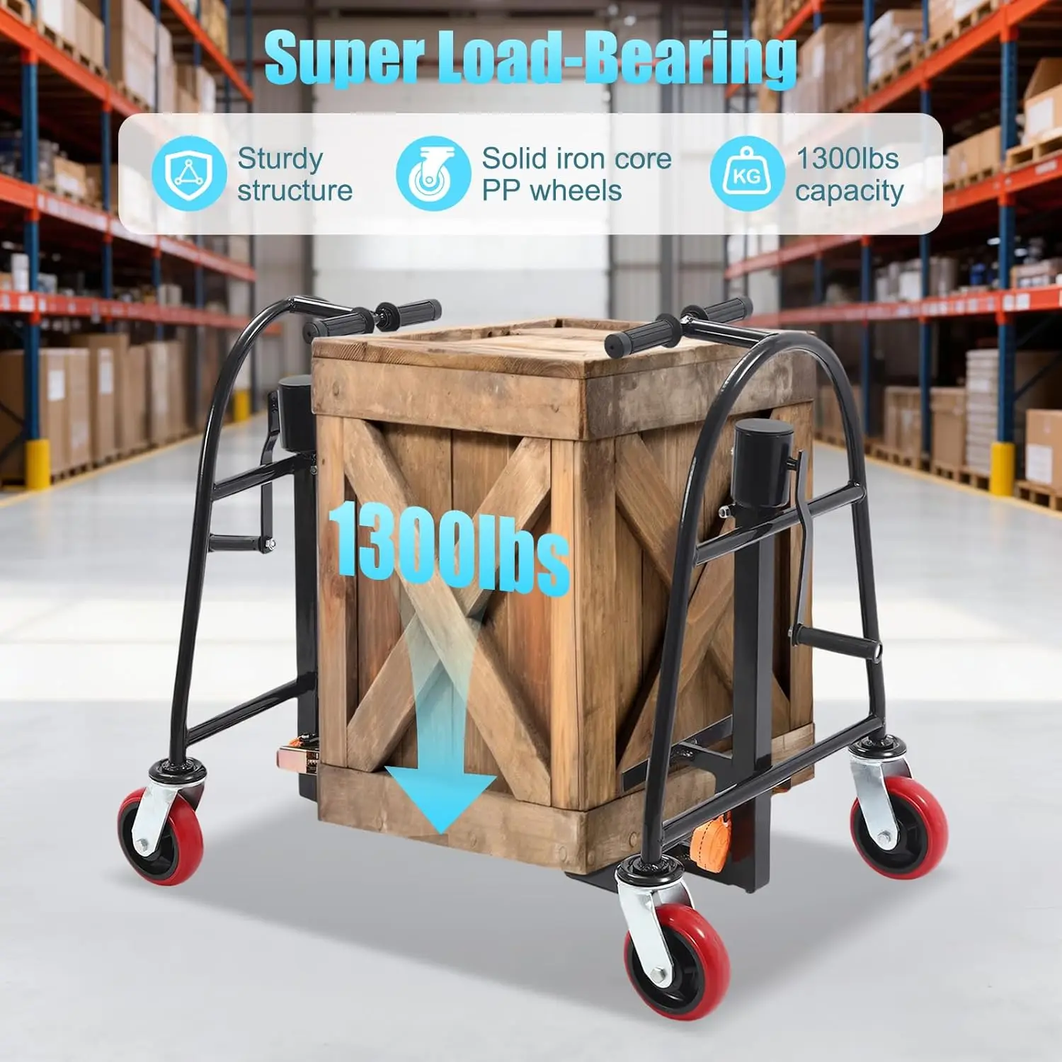 

Furniture Mover, 1300LBS Capacity Manual Furniture Move Tool Heavy Duty Moving Tool Set Adjustable Moving Dolly Crate Mover