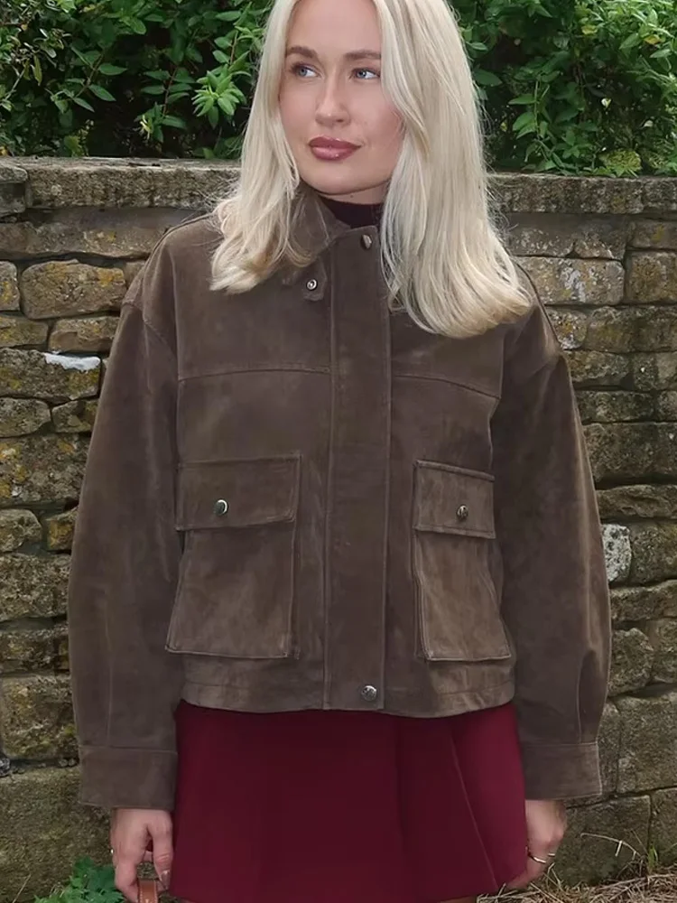 

HH Women Autumn Casual Chic Solid Jackets Long Sleeve Turn-Down Collar Pockets Buttons Zipper Women's Fashion Coats 2025