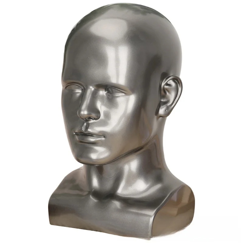 Male Mannequin Head Display Stand with Shoulders