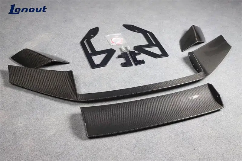 Aerodynamic Body Kit Used for Lamborghini LP580 LP610 Retrofitting STO Style Dry Carbon Fiber Rear Spoiler Tail Wing