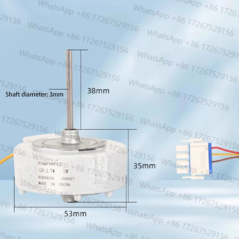 1Pcs Cooling Fan Motor For Refrigerator Fan Motor Bldc-Fan Sensor Replacement DC12V 2.7W FDQB38EL2 Fridge Radiator Freezer Parts
