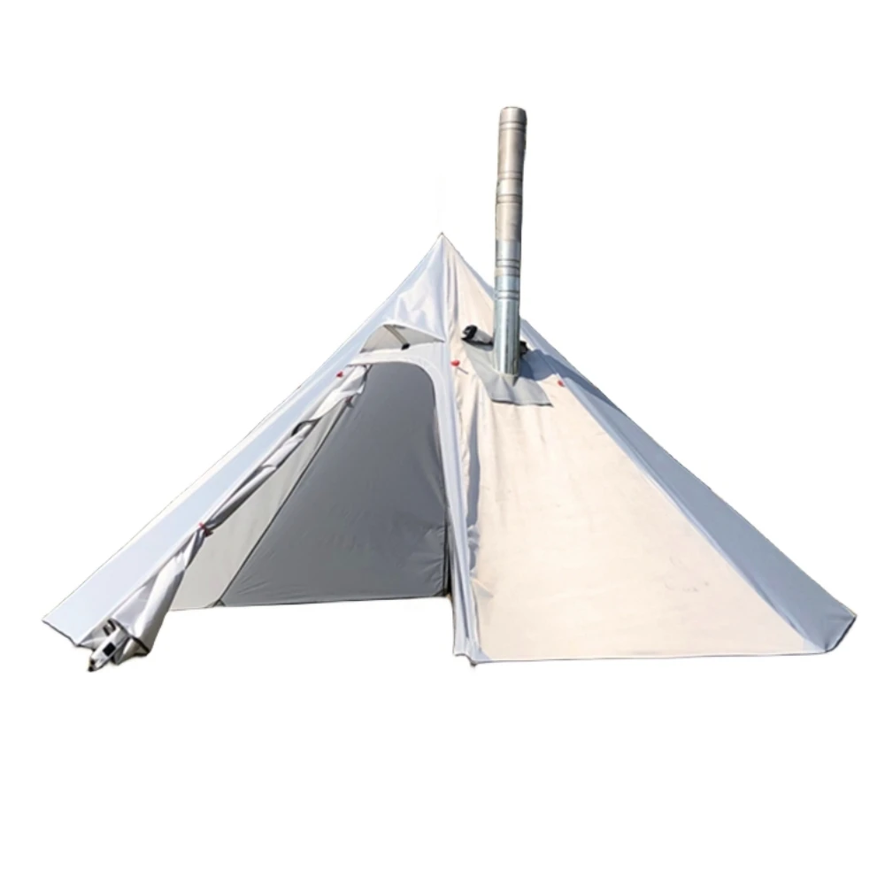 Outdoor Ultralight Waterproof Tipi Stove Pyramid Tent Hiking Camping Equipment