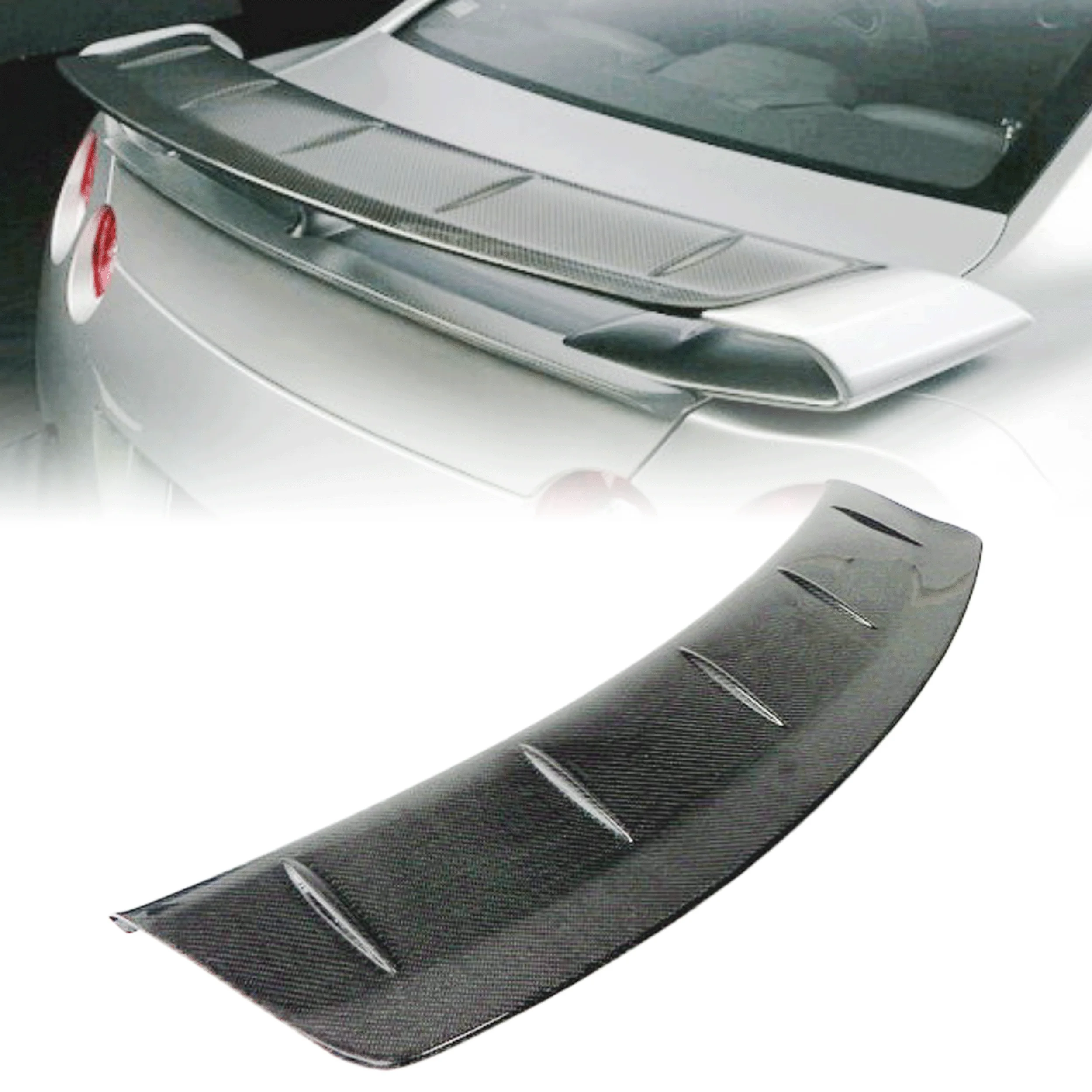 

OEM спойлер из углеродного волокна, лезвие Wald Add on Gurney Flap для Nissan R35 GTR