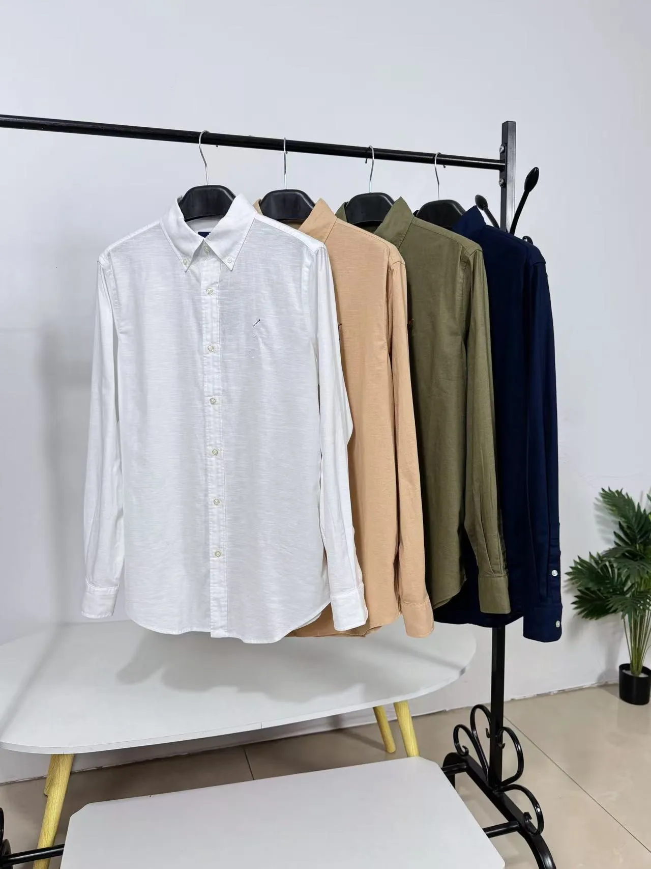 

Full Linen Casual Long Sve Embroidered irt Men's Loose Fit Breathable Comfortable Autumn Wear Square Collar Button up