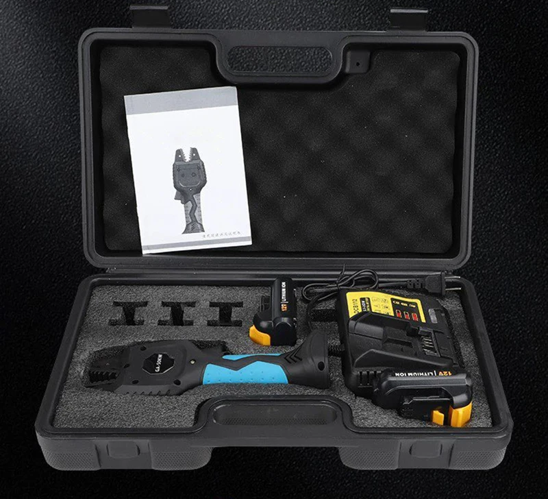 Rechargeable Electric Pre Insulated Tube type Bare Terminal Crimping Tool Lightweight Wire Terminal Cold Crimping Pliers GA-50KW