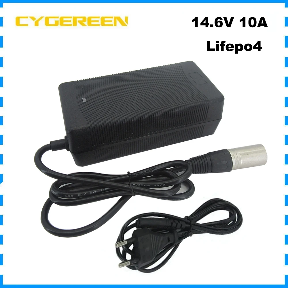 

14.6V 10A Lifepo4 Battery Fast Charger 12V 10A XLR Connector For 4S 12 Volt Iron Phosphate LFP Energy Storage Charger