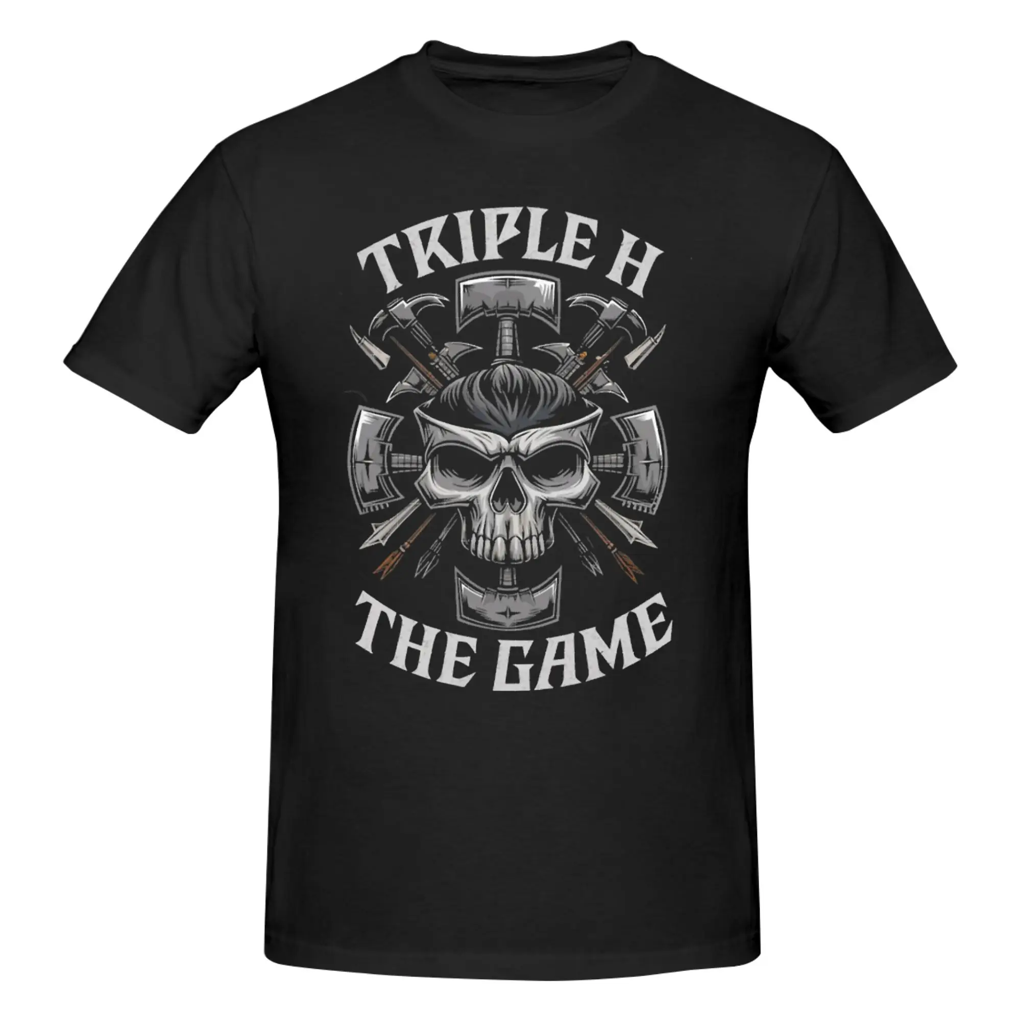 1 Piece Skull Cross Novelty Graphic 100% Cotton T-Shirt Triple-H Tops Tees For Men