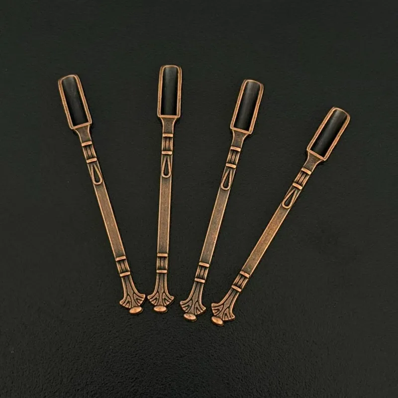 4PCS Various colors Metal small smoke shovel Medicine mini spoon Scoop retro Snuff Pipe Smoking Accessories men Gifts
