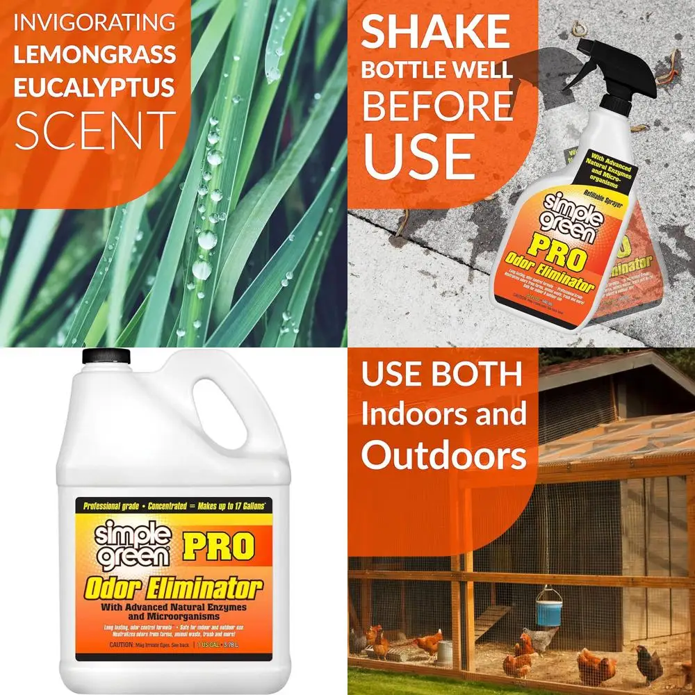 

Outdoor Odor Eliminator 1 Gallon Refill - Professional & Commercial Strength Cleaner for Gyms and Sports Facilities