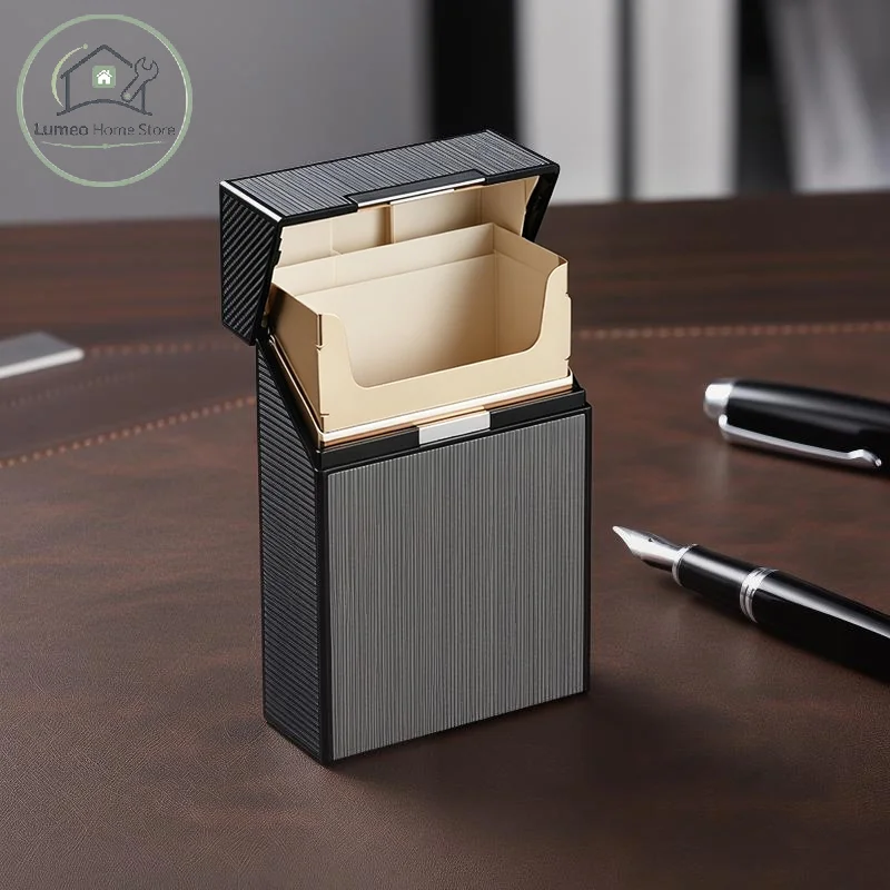 Metal Cigarette Case 20 Cigarette Capacity Crush Proof For Daily Commute Outdoor Use