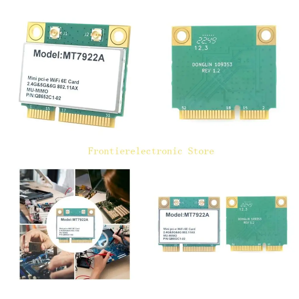 

G8DB MT7922A Внутренний Wi -Fi 6E Адаптер 2,4 ГГц/5 ГГц 6 ГГц канал Mini PCIe Оптимизированный f