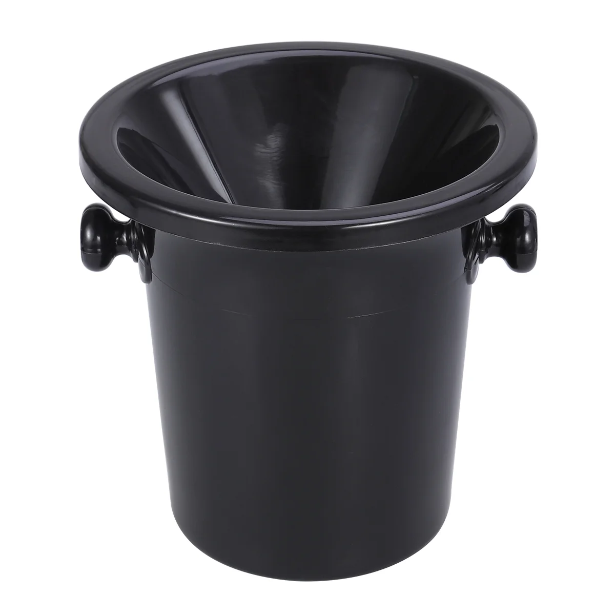 Tasting Spittoon Black Spittoon Dump Bucket Plastic Round Double Ears Ice Bucket Tasting Accessories