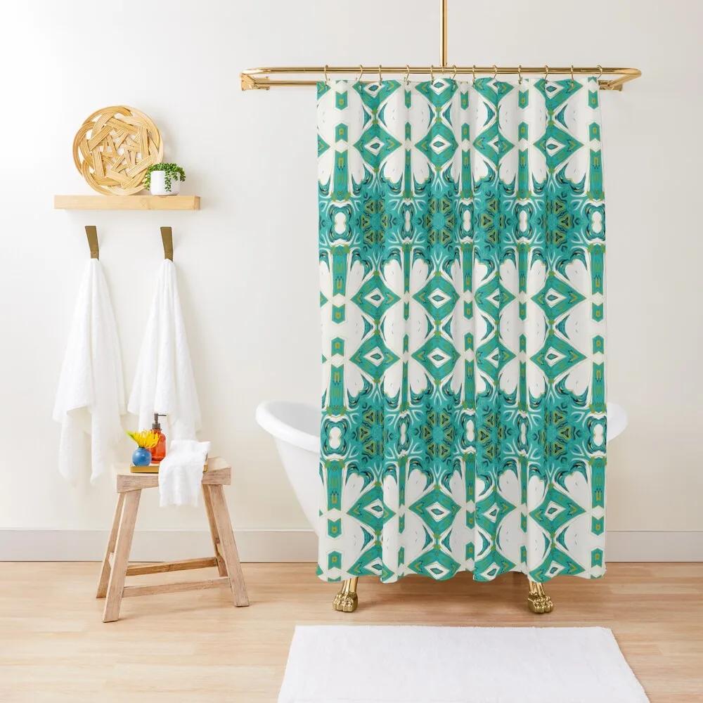 

Teal Appeal Surface Pattern Artist Jenny Meehan Shower Curtain Bathroom Showers Shower Set Bathroom Accessory Curtain