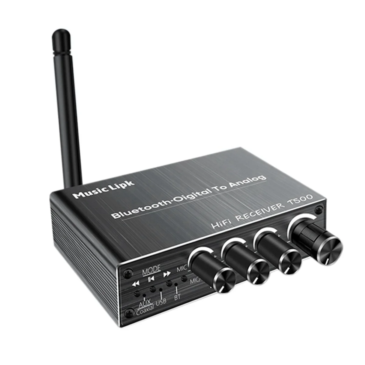 

Receiver Transmitter AUX 3.5mm Optical Coaxial Wireless Music Audio Bluetooth 5.3 Adapter Digital to Analog Converter-Sunrise