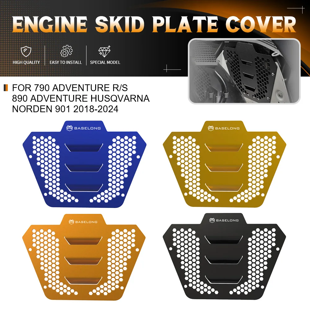 

For 790 Adventure R/S 890 Adventure Husqvarna Norden 901 2018-2023 2024 Engine Skid Plate Cover Motorcycle Engine Skidplate