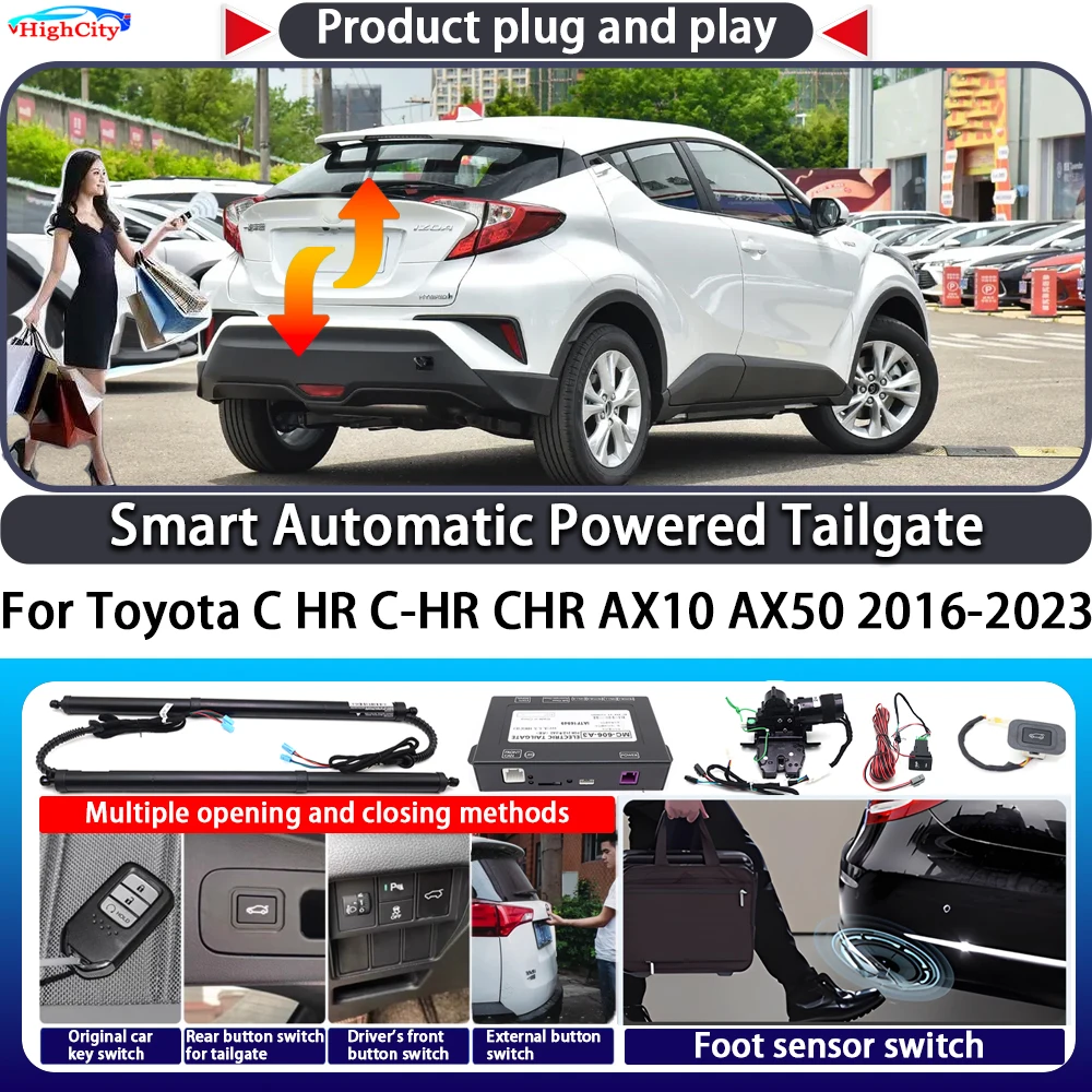 

For Toyota C HR C-HR CHR AX10 AX50 2016-2023 Smart Automatic Powered Tailgate Key Control Trunk Lift Close Kit Power Tailgate