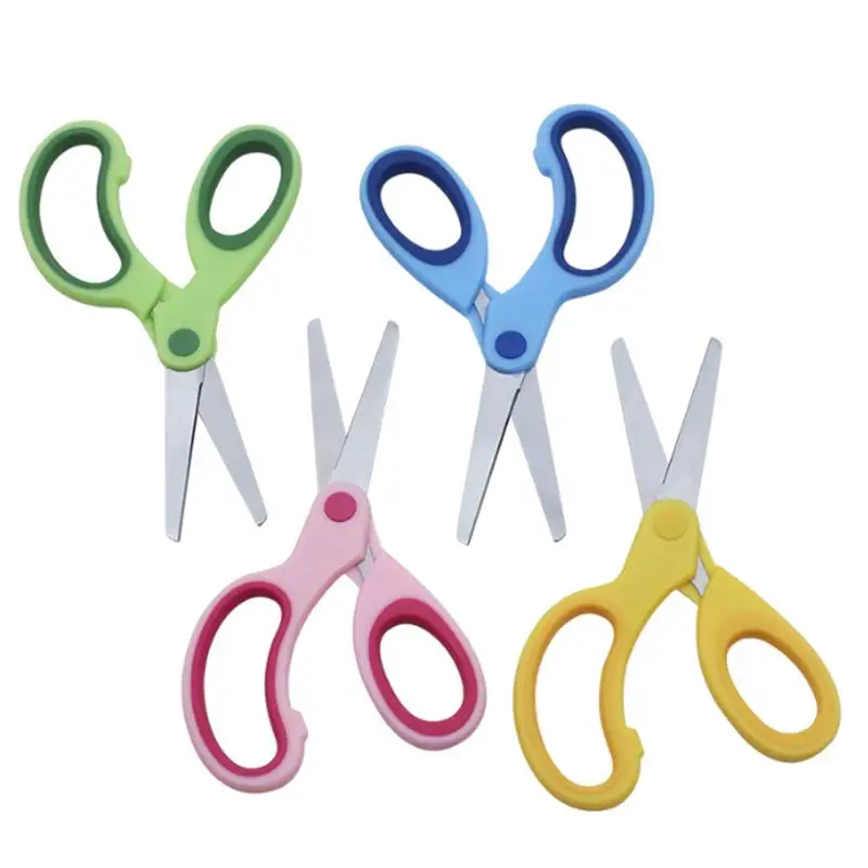 

Safty Scissors For Kids Student DIY Paper Children's Left-handed Scissors Scissors With Sleeve Cutting Tool Stationery