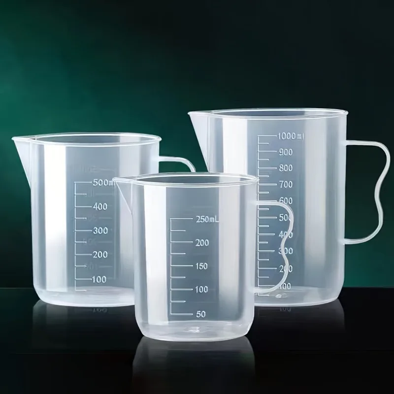1pc Advanced plastic measuring cup - a precise liquid kitchen tool for baking and cooking - durable and multifunctional