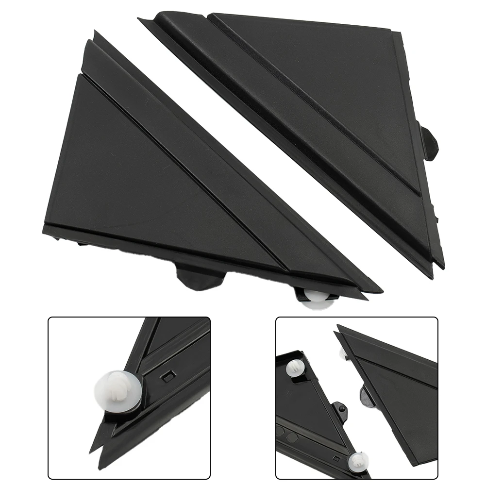 Rear Mirror Triangle Trim Plate Accessory Replacement Cover For FIAT Matte Black LH&RH Mirror Flag Cover Moldings 1SJ85KX7AA