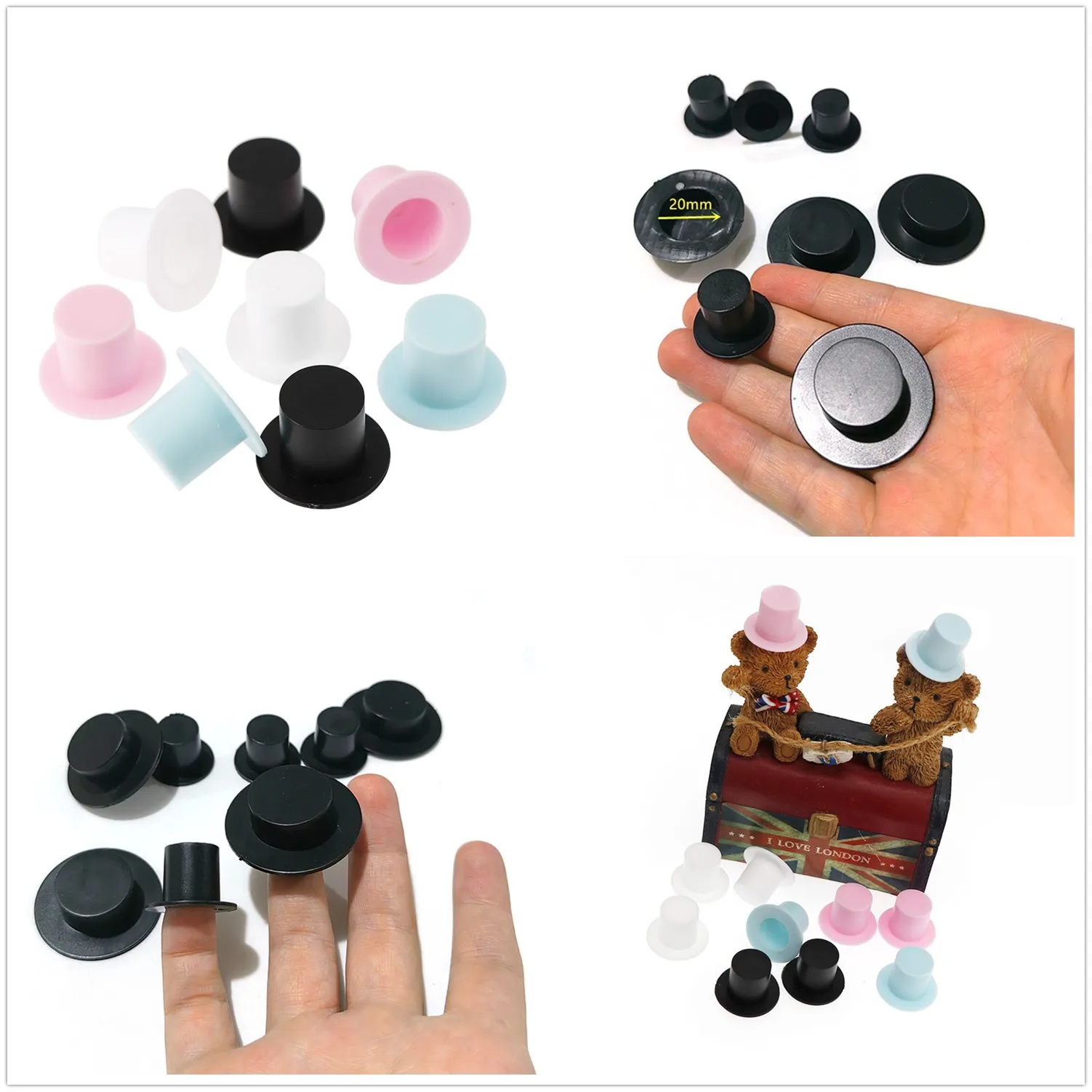 8/10/20 stücke Mini Cowboy Nette Narr Hut Ornament Kleine Clown Hut Für Kinder Spielzeug Geschenk Puppe DIY Zubehör – Detail 10