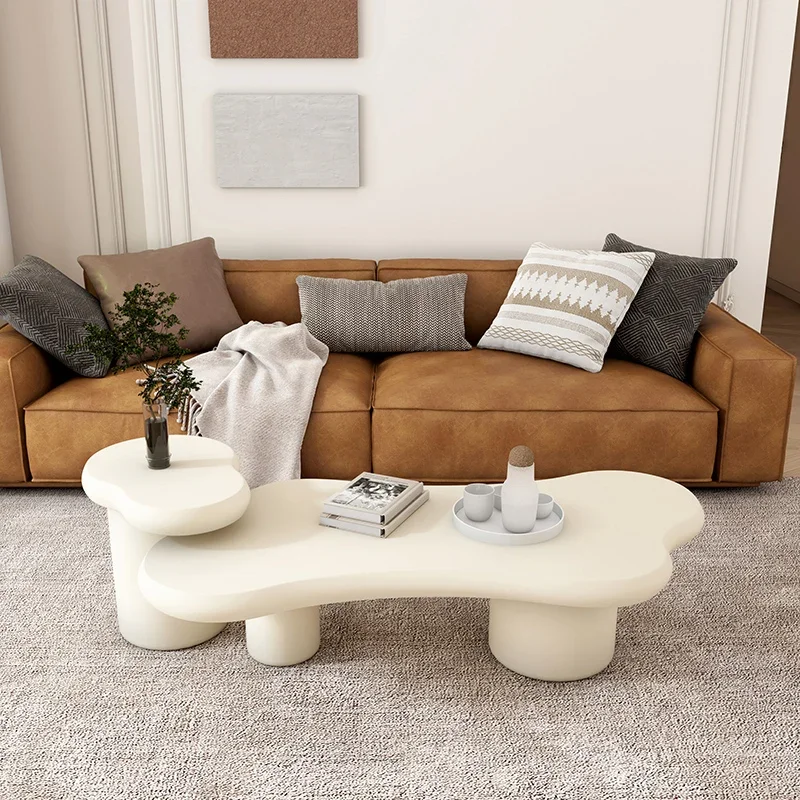 

Cloud coffee table cream wabi wind simple special-shaped irregular creative small apartment living room home Internet table