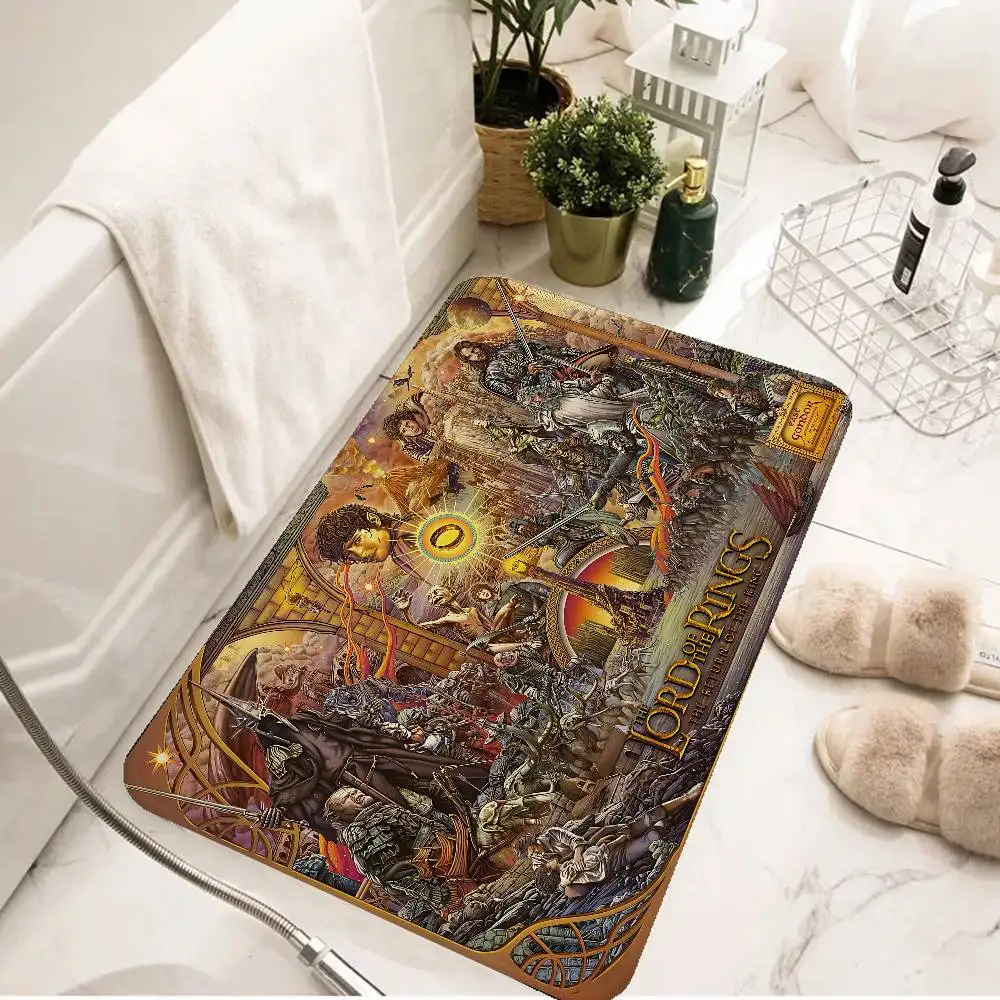 T-The L-Lords Of The R-Rings Floor Mat INS Style Soft Bedroom Floor House Laundry Room Mat Anti-skid Household Carpets