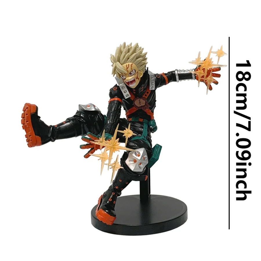 18 cm Boku no Hero Academia Anime Figuur Bakugou Katsuki Acchion Figuur Midoriya Izuku/Todoroki Shoto Beeldje PVC Koc C Bodemtemperatuur en ys