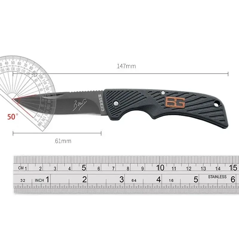 1PC Stainless Steel Folding Knife, EDC Portable Pocket Knife, Fruit Knife, High Hardness Cutting Knife, Personal Defense Knife