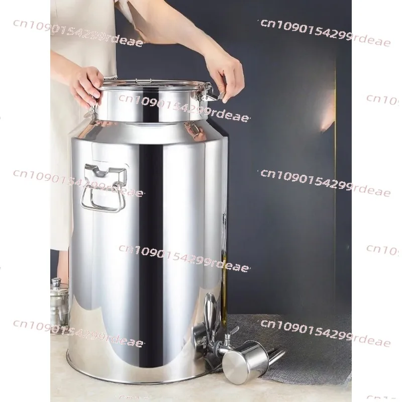 304 Stainless Steel Sealed Tank - Thickened Oil/Wine/Transport Drum with Faucet