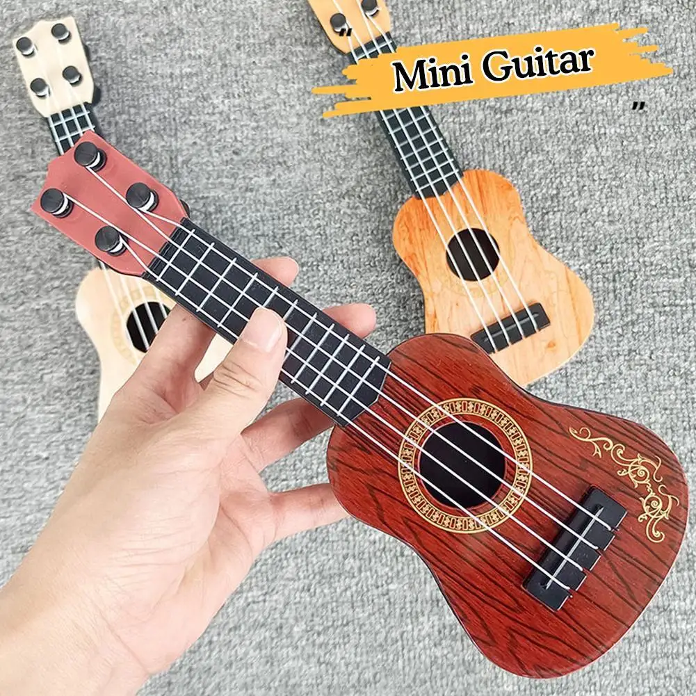 Mini Guitar Musical Instrument Simulation Ukri Mini Four Strings Can Be Played For Early Learn S4J8