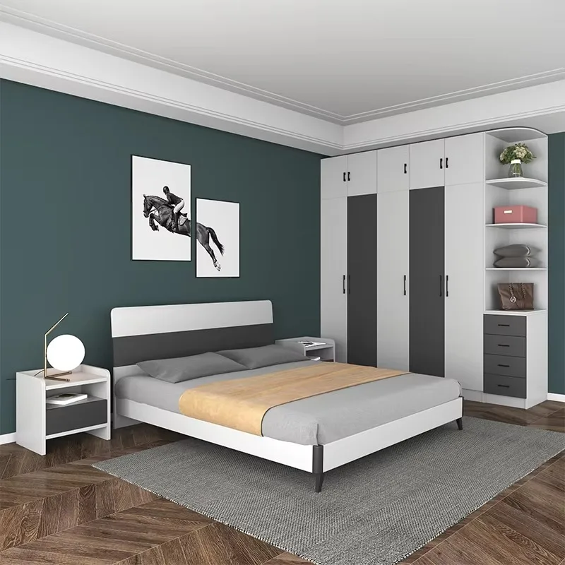 White Dresser European Bedroom Set Full Complete Hotel Modern Double Bedroom Set Elegant Comfy Camas Y Muebles Home Furniture