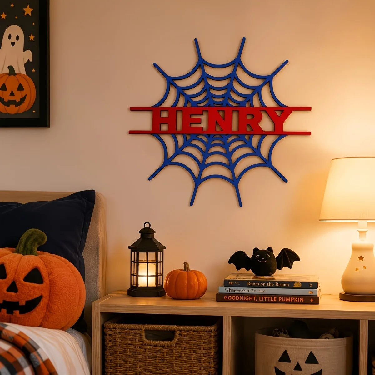 Custom Wooden Plaque|Personalized Spider‑Web Wooden Name Sign With Custom Text, Superhero Fan Wall Decor, Home & Party Decoratio - view 4