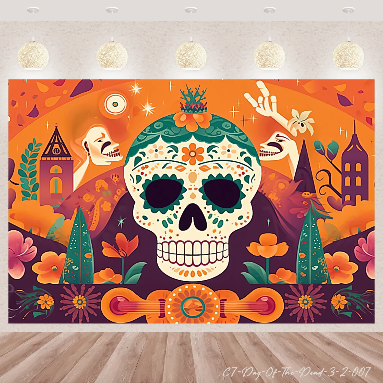 Mexico Day Of The Dead Background Party Baby Shower Photography Props Vinyl Room Decor Supplies Portrait Poster Photo Studio