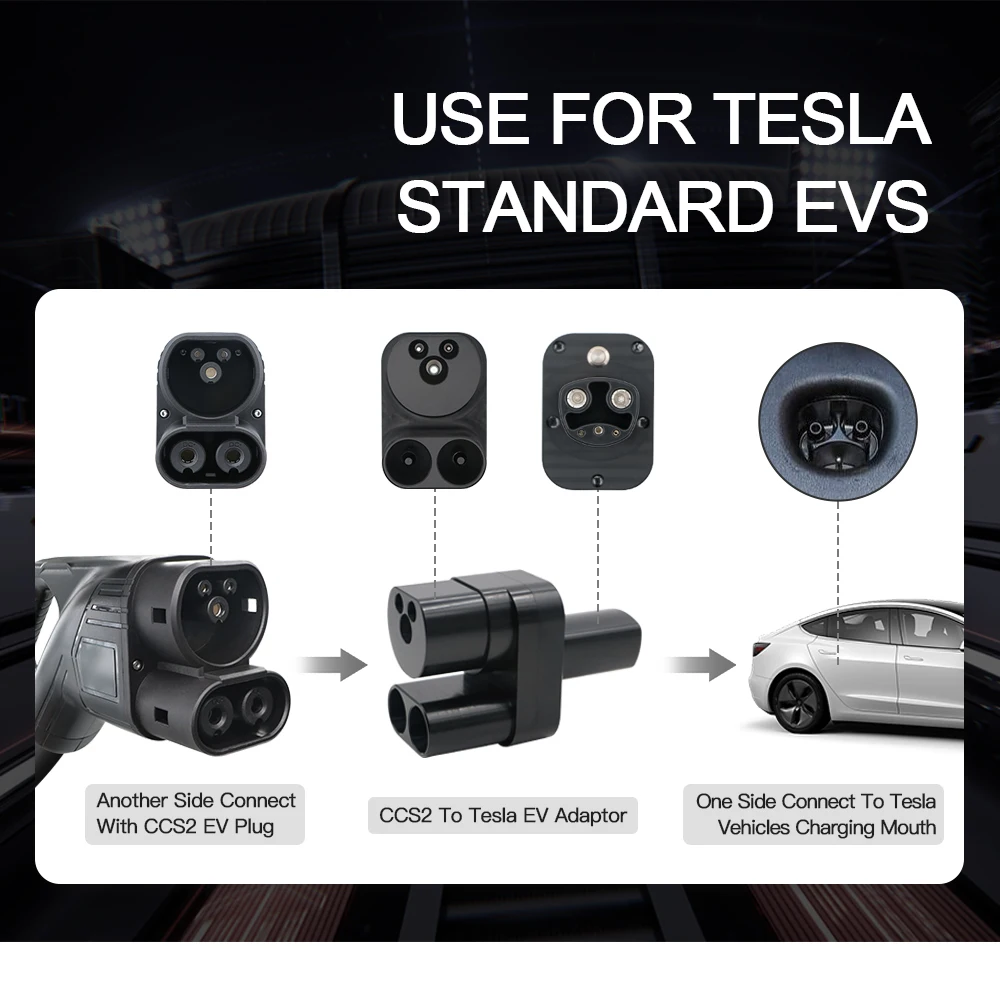 CCS2 a Tesla 200A con DC per connettore caricabatterie EV per auto elettriche compatibile per Tesla Model Y/S/3 ricarica rapida