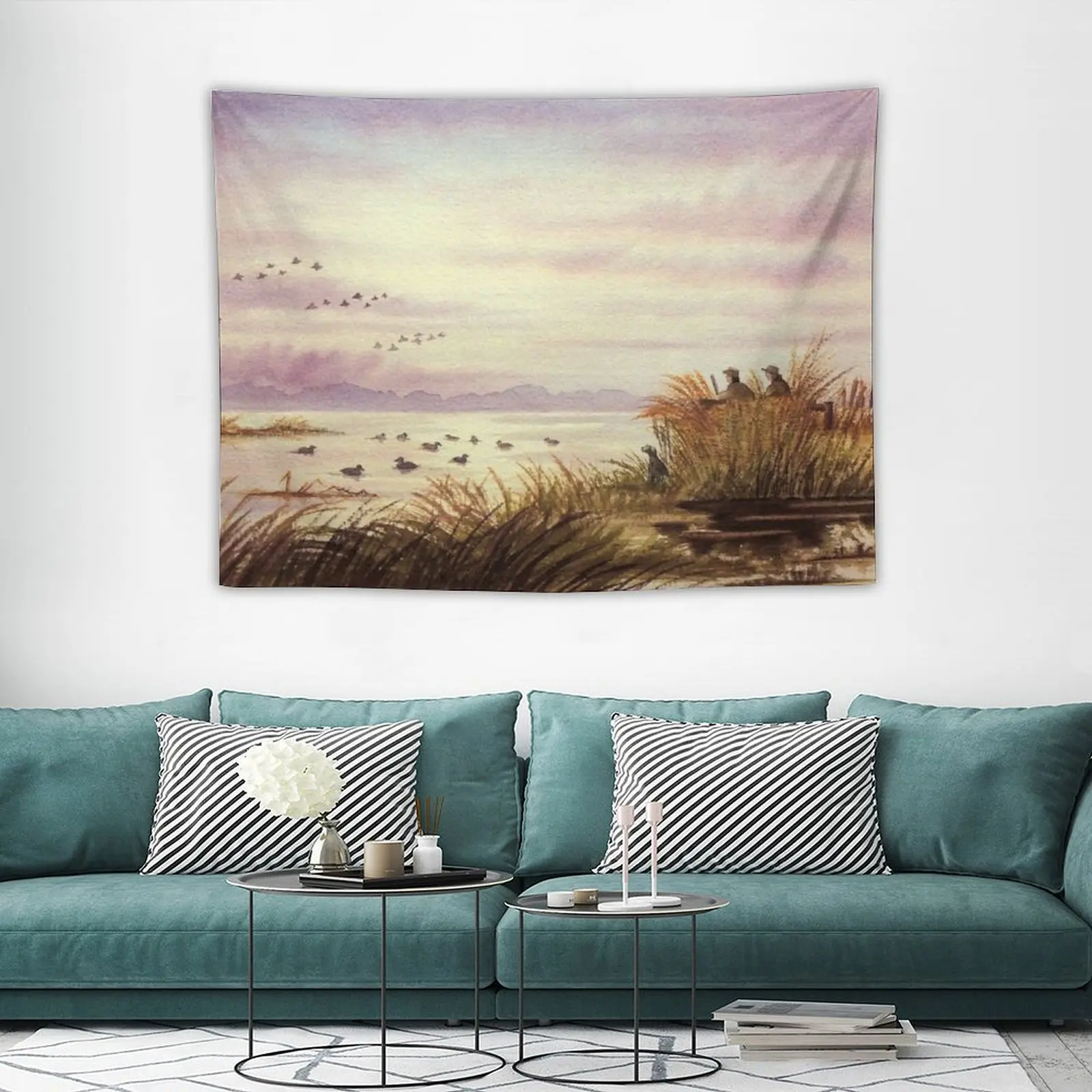 

Duck Hunting Companions Tapestry Aesthetic Room Decors Wall Mural Living Room Decoration Tapestry