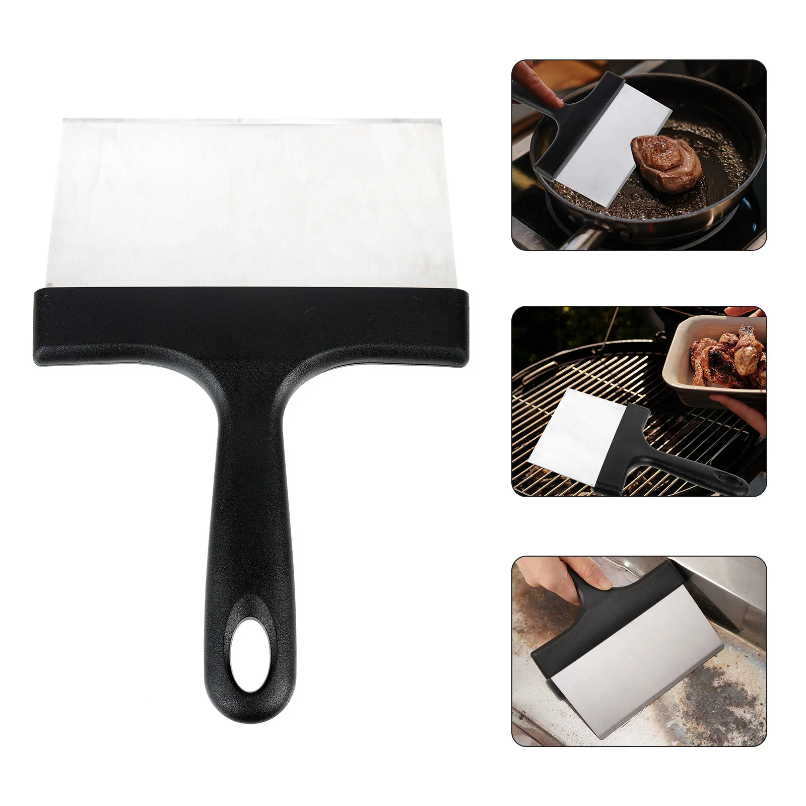 

Grill Pan Scraper Stainless Steel Barbecue Cleaning Tool Heavy Duty Scraper For Iron Pan Bbq Accessories Kitchen Gadgets