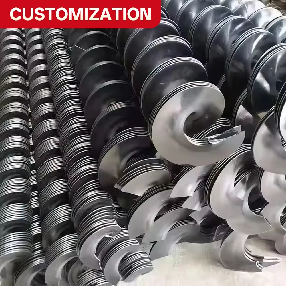 Custom Mini Continuous Forming Screw Conveyor Stainless Steel Spiral Auger Flight Screw Auger Conveyor Part Screw