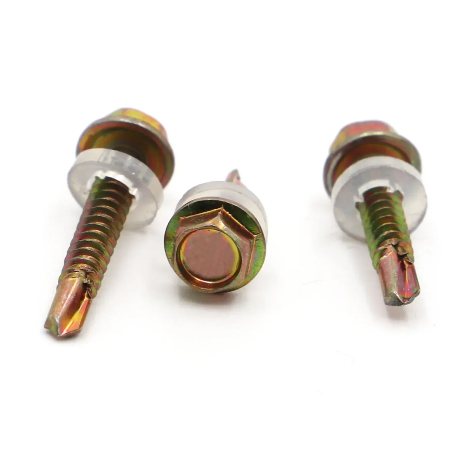M5 Color Zinc Steel External Hexagon Drilling Self Dovetail Padded Blacksmith Screw